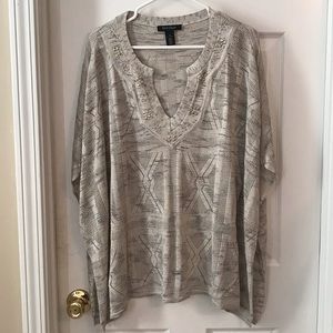 WHBM medium silver top- like new!